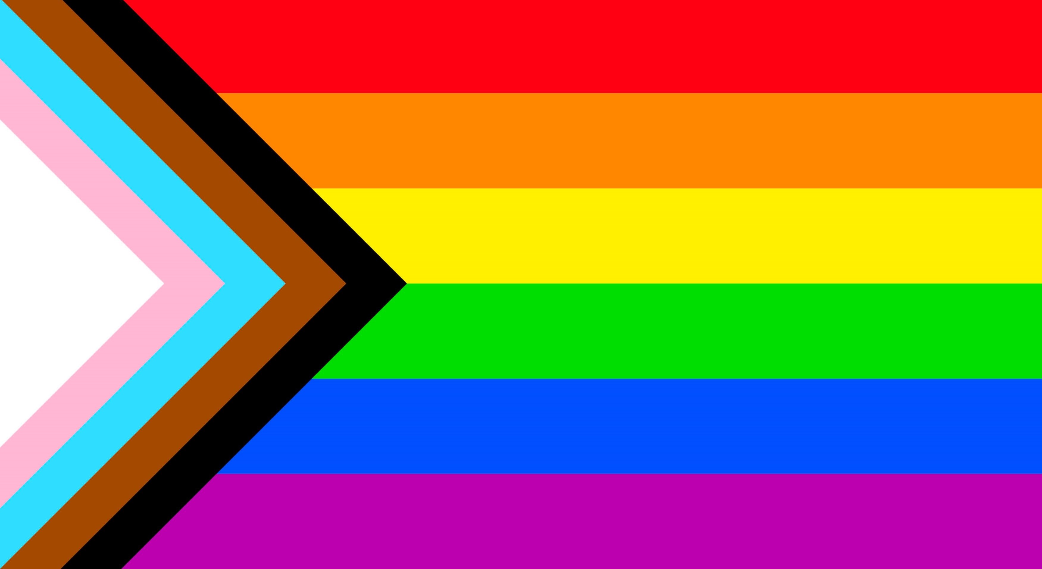 Eine Flagge in den Farben der LGBTQIA+ Bewegung.